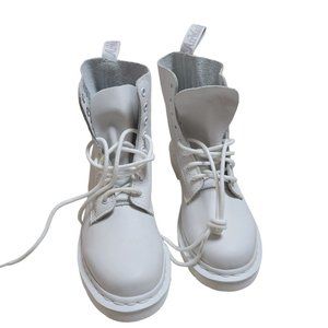 DR. MARTENS UNISEX OPTICAL White 1460 Mono Pascal Boots Size 7M/8L NEW